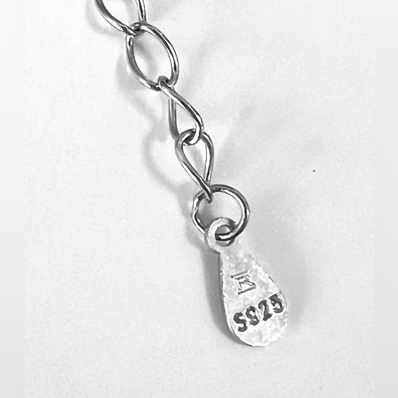 Lauren Scott Clover Black Stone Ball & Sterling Silver 925 Chain Bracelet - Picture 7 of 15